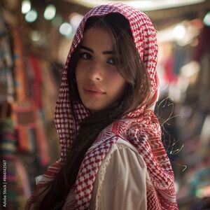 🍉NWT🍉Red White Patterned Palestinian Keffiah Scarf Palestinian Keffieh/Kuffiah